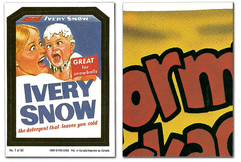 Topps Ivery Snow Wacky Pack 1974 